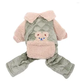 Hundebekleidung Junge Katze Jumpsuit Rolmers Bären Design Coat Jacke Haustier Welpe Winter Kleidung Outfit 2 Farben