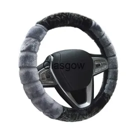 يغطي عجلة القيادة الشتاء Super Super Plush Car Teadering Wheel Cover Universalwarm Faux Fur Auto Handbar على steringwheel 3738cm x0705