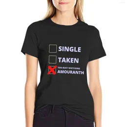 Dampikétröja Amouranth Rolig singeltaken T-shirt kortärmad kläder för kvinna