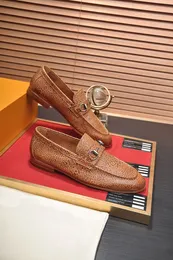 2023 Sapatos sociais masculinos moda couro genuíno mocassins casuais designer de marca sapatos rasos para festa de casamento de negócios tamanho 38-45