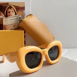 نظارة شمسية مستطيلة مستطيلة مصممة أزياء نايلون سيدة Lunettes Glasse De Soleil Gonflables الإطار المستطيل 40100