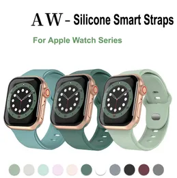 Para Apple Watch Ultra iWatch Series 8 7 6 5 4 3 2 1 SE Smart Straps Soft Silicone Sport Substituição Strap Para 45mm 41mm 40mm 38mm 44mm 42mm 49mm