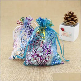 보석 파우치 가방 100pcs/lot bronzing ancior gift gift wedding favors 파티 파티 포장 파우치 장식 BK Drop de dhxl2