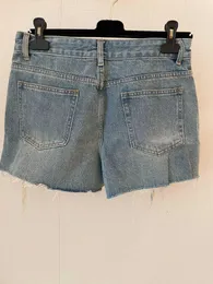 Szorty Wysoko jakościowa moda damskie dżinsy Długość kolan Rise dżinsy dla kobiet dołków spośród dżinsowych szorty z dżinsami z wysokiej talii taille ha