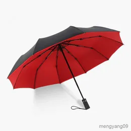 Umbrellas Windproof Double Fully Automatic Folding Umbrella Female Male Bone Car Large Business Umbrellas Parasol Men Rain Women Gift R230705