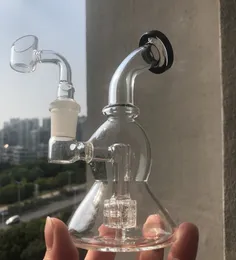 Hockahs Heady Glass Oil Rigs Beaker Bong 파이프 두꺼운 유리 물 봉 재활용자 Dab Shisha Perc 14mm Banger