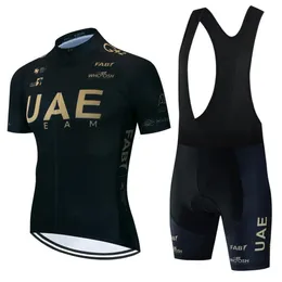 Komplety koszulek rowerowych UAE Garnitur męski Rower szosowy Uniform Bib Mtb Odzież męska Kurtka Krótkie spodnie Man Cycle Wiosna Lato 2023 230704