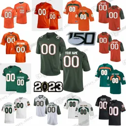 Maglia da calcio NCAA Custom Stitched Miami Hurricanes 41 Chase Smith 13 Jake Garcia 46 Nick Kelly 88 Jeremy Shockey 3 Mike Harley 31 Phillip Buchanon Qualsiasi numero di nome