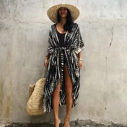 Cover-up Women Clothing Tunics Cardigan Long Beach Kimono Curve Hem Loose Open Front Bathing Suit Cover Up Vestidos de Fiesta