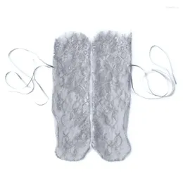 Femmes chaussettes mode dame été doux cils dentelle Floral cheville Up Bandage évider maille lâche Transparent court équipage