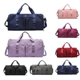 نايلون 2 أحجام عالية السعة حقيبة الكتف حقيبة Lululemens Womens Lu Luxurys Luggage Clutch Fashion Hand Bag Cross Body Mens
