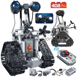 Комплекты для строительства модели 408pcs Citue Creative High-Tech RC Robot Electric Blocks Remote Control Intellent Robot Tank Bricks Toys для детей x0705