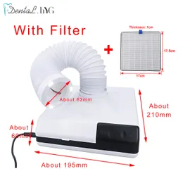 Magnifying Glasses 60W Strong Power Dust Collector ctor Dental Vacuum Cleaner Equipment Suction Machine Nail Art For Polishing 230704