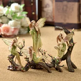 Decorative Objects Figurines Nordic Cute Girls Resin Elf Angel Ornaments Home Room Furnishing Decoration Crafts Office Desk Fairy Statue Accessories Decor 230705