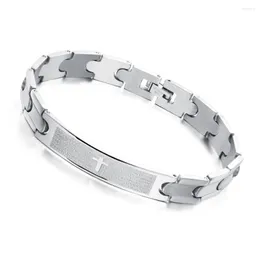 Braccialetti di collegamento Moda in acciaio inossidabile Bracciale da uomo Bracciale da uomo con ciondolo regalo