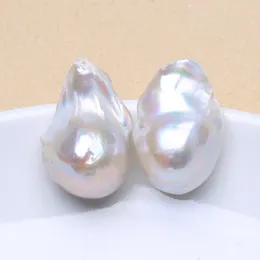 Sztyft Naturalna perła słodkowodna Srebro próby 925 Duża perła barokowa Kolczyki sztyfty 15-25mm INS Damskie Znakomity Biżuteria Prezent EA 230704