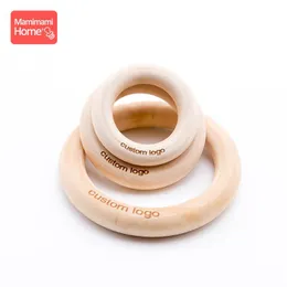 뱅글 Mamihome 50pc 맞춤형 나무 반지 아기 Teether BPA Free Beech Ring Team They 장난감 DIY 간호 팔찌 선물 Chew 설치류