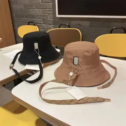 Moda damska kapelusz typu Bucket projektant zasznurować kapelusze rybaka dwie strony wzór męskie czapki z daszkiem na zewnątrz pełne litery dwustronna czapka przeciwsłoneczna