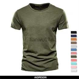 Herren-T-Shirts, 100 % Baumwolle, Herren-T-Shirt, lässig, weich, Fitness, Sommer, dünne T-Shirts, Herren-Hauskleidung, O-Ausschnitt, kurze Ärmel, Soild-T-Shirt für Herren, J230705