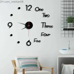 Duvar Saatleri 3D Aydınlık Duvar Saat Aynası Duvar Çıkarmaları Yaratıcı DIY Saatler Çıkarılabilir Sanat Çıkarılabilir Ev Dekor Oturma Odası Kuvars İğne Z230705