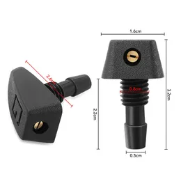 Upgrade 2 PCs/Set Car Universal vordere Windschutzscheibe Wischer Düsen Düsen Sprühgerät Sprinkler Wasserlüfter Sput