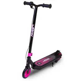 ピンクの 12V 電動スクーター、対象年齢 6 ～ 12 歳、速度 8 MPH の電動電動スクーター