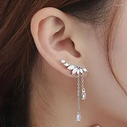 Stud Earrings Fashion Earings Water Drop Tassel Earring Jewelry Leaf Ear Crawlers CZ Zircon Wing For Women Climber Girls
