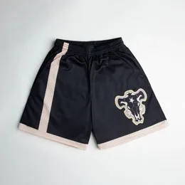 Shorts masculinos Shorts de anime masculinos femininos Black Clover 3D Print Gym Shorts de malha de secagem rápida Calças curtas casuais para o verão para exercícios de corrida de fitness 230704