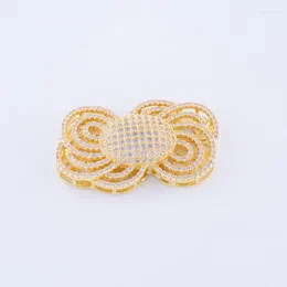 Charms Fashion Jewelry Bijoux Zircon Flower For Necklace Making Wholesale Copper Micro Pave Big Diy Accessories