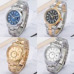 Aaa zegarek Montre de Luxe Męskie automatyczne zegarki mechaniczne 42 mm pełne stali nierdzewne Swim zegarowe Sapphire Luminous Sky Kalendarz