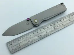 SixLeaf Folding Knife 7.16Inch D2 Blade TC4 titanium alloy Handle Outdoor Camping EDC Tool SL-26