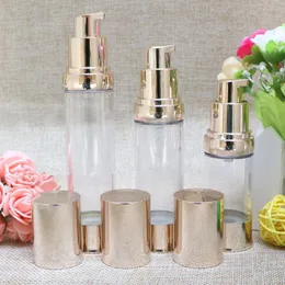 20ml 30ml 40ml Gold Airless Bottle Vacuum Pump Lotion Cosmetic Container Usado para Travel Refillable Bottles F20172220 Spnnc