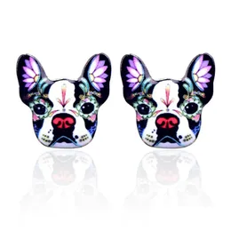 Stud Cute Enamel Printing Dog Earrings For Women Colorf Puppy Animal Cartoon Ethnic Fashion Jewelry Gift Drop Delivery Dhlfp