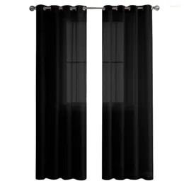 Curtain 2Pcs Durable Window Gauze Fine Workmanship Tulle Attractive Shading 100x250cm Living Room Drapes