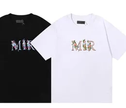Nouveau femmes hommes t-shirts chemise 2023 surdimensionné décontracté Streetwear fleur lettre impression Harajuku femmes marque de mode hauts t-shirts