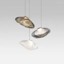Żyrandole skandynawski projektant kreatywny minimalistyczny nowoczesny styl industrialny kawiarnia lampa do restauracji Bar Art szklany żyrandol do jadalni