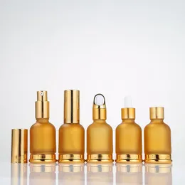 30 ml glasflaskor med eterisk olja Flaska Kosmetisk serumförpackning Lotion Pump Atomizer Sprayflaska Dropper Flaska Snabb leverans F2550 Redje