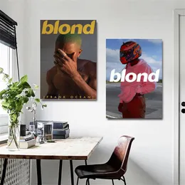 Piosenkarz Stitch Frank Ocean Blonde Boy Band Muzyka okładka Hip Hop Rapper Star Poster Wall Art Painting for Living Room Bar Home Art Decor