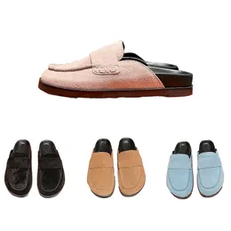 Дизайнер Oran Flat Slippers Fashion Scuffs Кожаная слайд любимые пляжные сандалии повседневные туфли засоры женщины с оригинальной коробкой