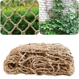 Other Home Garden Plant Support Netting 3mm Natural Jute Rope Climbing Trellis for Plants Bean Fruits Retro 230704
