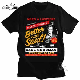 Erkek tişörtleri daha iyi çağırıyor saul vintage t shirt erkek büyük boy tişörtler 100 pamuk unisex tshirts heisenberg Breaking kötü tees harajuku üstleri j230705