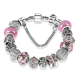 Charm Bracelets 925 Sterling Sier Plated Beads Crystal Butterfly Chamrs Pandora Bracelet Bangle Diy 보석 여성 드롭 배달 DHBX4