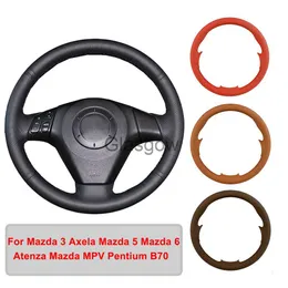 Pokrowce na kierownicę sztuczna skóra osłona na kierownicę do samochodu Mazda 3 Axela Mazda 5 Mazda 6 Atenza Mazda MPV Pentium B70 warkocz kierownicy x0705