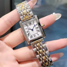 Luxury Women Watches rostfritt stål kvartsrörelse japan batteri två ton stap klänning klocka för lady livsstil vattentät analog klocka designer montre de luxe