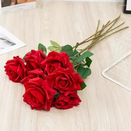 Декоративные цветы искусственное одиночное ветвь Real Touch Rose Wedding Pograph