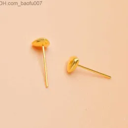 Charm Zhixi Real 18K Gold Earring Studs AU750 Utsökta smycken Grain Earline Wedding Fashion Party Gifts for Women E533 Z230706