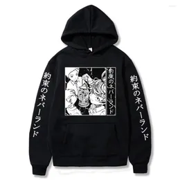 Sweats à capuche homme The Promised Neverland Anime Hoodie Norman Yakusoku No Manga Pull Sweat Tops