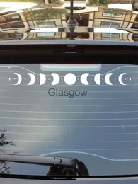 Car Stickers 50CM Car Sticker Moon Phase Line Row Stars Rear Glass Mystery Witch Stickers Windshield Banner Decoration Vinyl Decals x0705