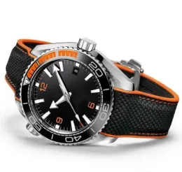 U1 최고 AAA 럭셔리 시계 클래식 사파이어 남성 남성 오렌지 자동 시계 운동 기계 럭셔리 시계 고무 스트랩 마스터 600m Montre de Luxe Wristwatches
