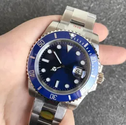 Luxury herrklockor Automatisk mekanisk sportklocka 904L rostfritt stål rem keramisk ring safir lysande 40 mm diameter stilfulla män herrar armbandsur